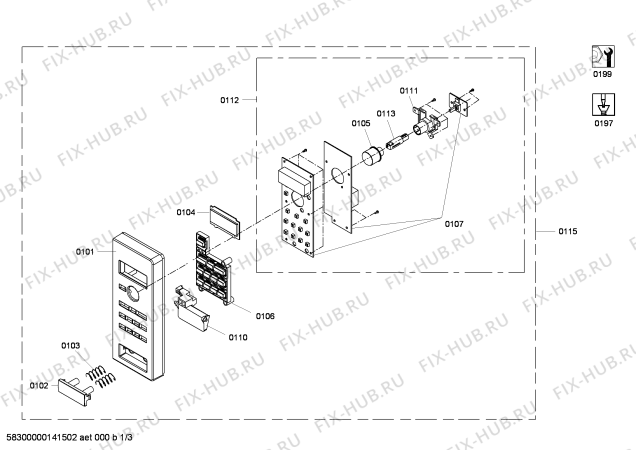 Схема №1 3WGN1929P с изображением Панель для микроволновой печи Bosch 00674691