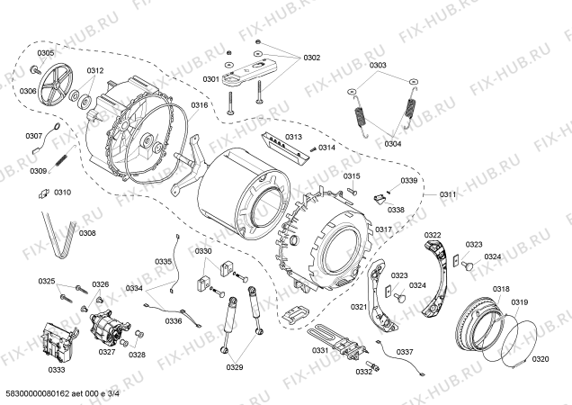 Схема №1 WFMC3200MX Nexxt с изображением Диспенсер для стиралки Bosch 00436438