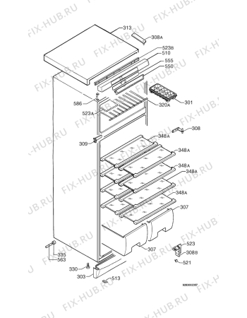 Взрыв-схема холодильника Electrolux ER9709D - Схема узла Housing 001