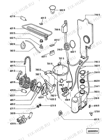 Схема №1 ADG 931 AV-GB с изображением Ручка регулировки (кнопка) для посудомоечной машины Whirlpool 481990500587