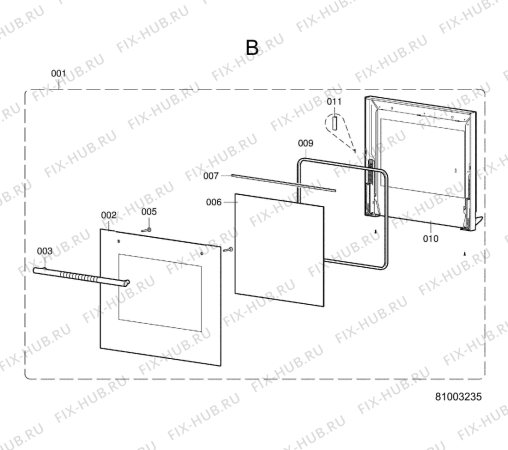 Схема №1 ESR 5482/1 WEISS с изображением Дверка для плиты (духовки) Whirlpool 482000008779