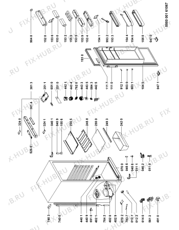 Схема №1 KRVA 3857/IN с изображением Сенсорная панель для холодильной камеры Whirlpool 480131100077