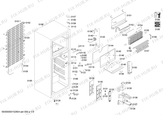 Схема №1 RS32U7114C с изображением Манжета люка для холодильника Bosch 00673451