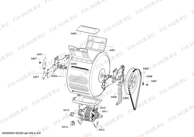 Схема №1 WOT24423IT с изображением Мотор для стиральной машины Siemens 00145346