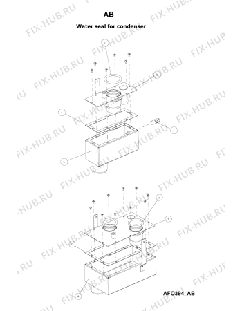 Схема №4 AFO 394 с изображением Запчасть для комплектующей Whirlpool 483286012243