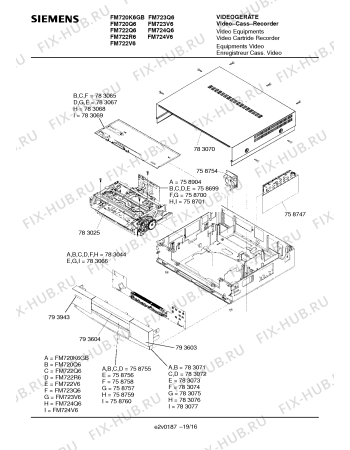 Взрыв-схема телевизора Siemens FM722R6 - Схема узла 16