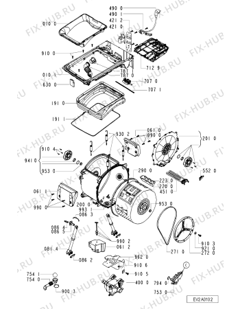 Схема №1 AWT 2274/H с изображением Обшивка для стиралки Whirlpool 481245213284