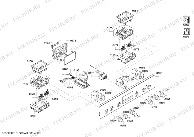 Схема №1 HEA23B151S с изображением Ручка конфорки для плиты (духовки) Bosch 00624202