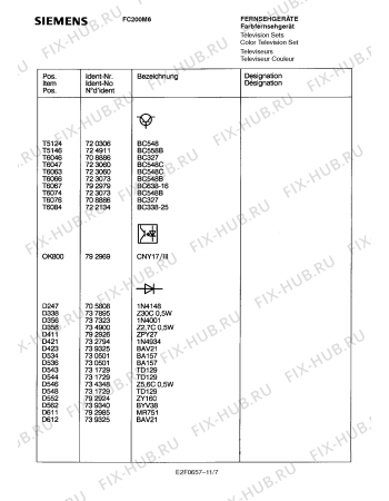Схема №2 FC200M6 с изображением Сервисная инструкция для телевизора Siemens 00535522