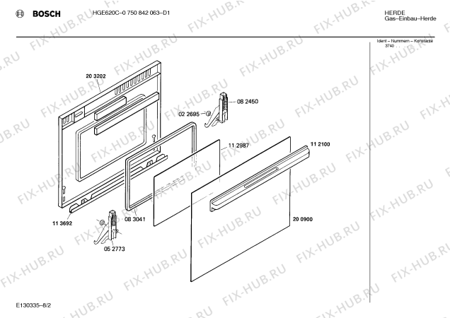 Схема №1 195302271 2071.41ES с изображением Рамка Bosch 00204286