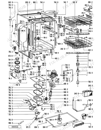 Схема №1 ADG 9340 WH с изображением Панель для посудомоечной машины Whirlpool 481245379539