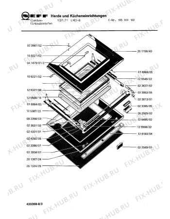 Взрыв-схема плиты (духовки) Neff 195303102 1057.71LHCD-8 - Схема узла 03