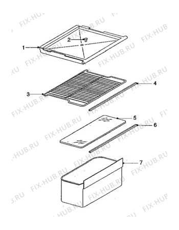 Взрыв-схема холодильника Hansa KTC1302 - Схема узла Furniture