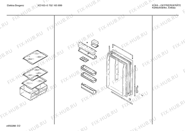 Схема №2 KFLEBR2AA с изображением Клапан для холодильной камеры Bosch 00288163