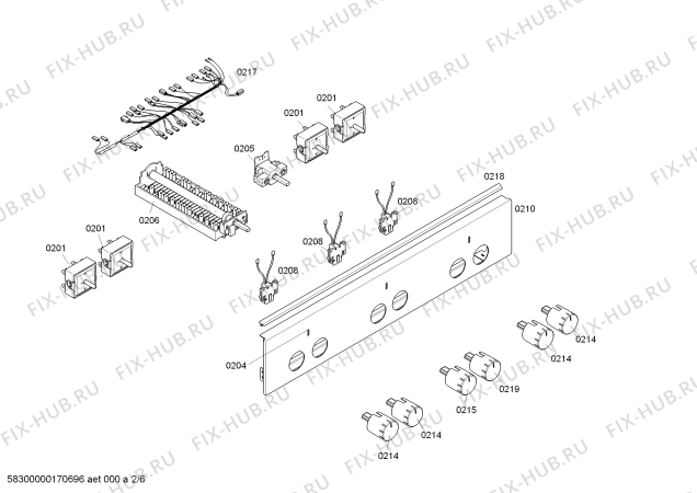 Взрыв-схема плиты (духовки) Bosch HCE722123 - Схема узла 02