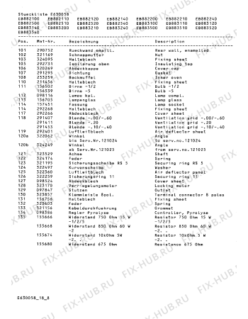 Схема №1 EB882100 с изображением Шина для плиты (духовки) Bosch 00291397