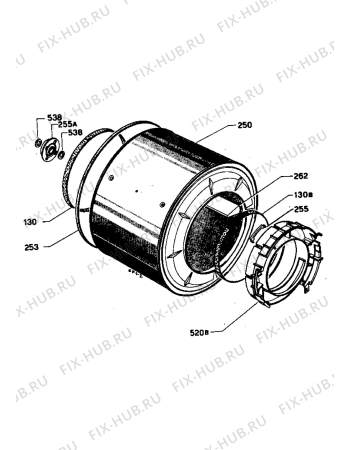 Взрыв-схема стиральной машины Castor CD52R - Схема узла Drum