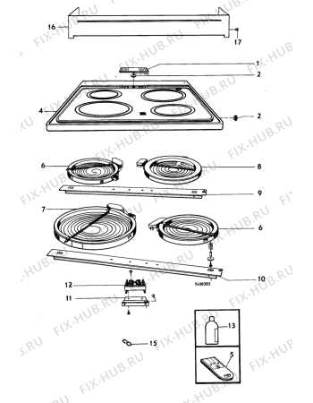 Взрыв-схема посудомоечной машины Electrolux CF260 - Схема узла H10 Hob