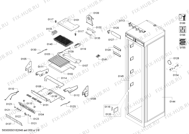 Схема №1 FI24NP31 с изображением Вставная полка для холодильника Siemens 00687363