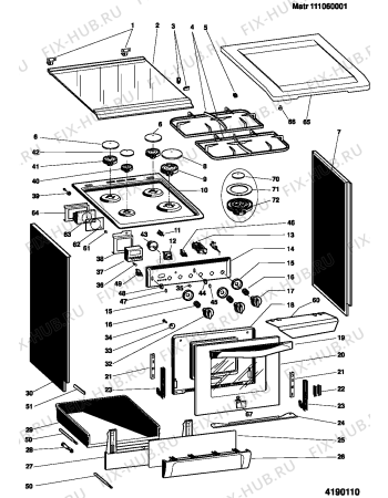 Схема №1 C345EXU (F029476) с изображением Наставление для духового шкафа Indesit C00095657