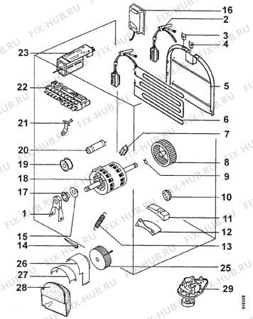 Взрыв-схема стиральной машины Arthurmartinelux ADC535E - Схема узла Functional parts