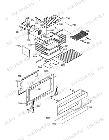 Схема №1 DMFPS901 с изображением Ручка двери для плиты (духовки) DELONGHI 037262060