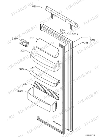 Взрыв-схема холодильника Electrolux IK3310LI - Схема узла Door 003