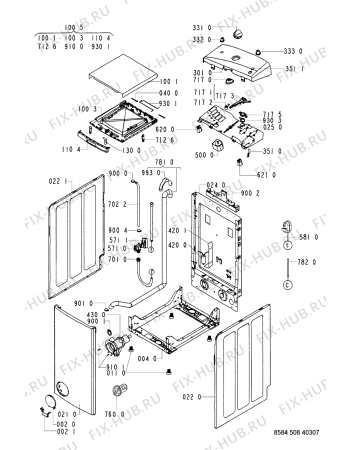 Схема №1 AWT 2241 с изображением Микротермостат для стиралки Whirlpool 481228218685