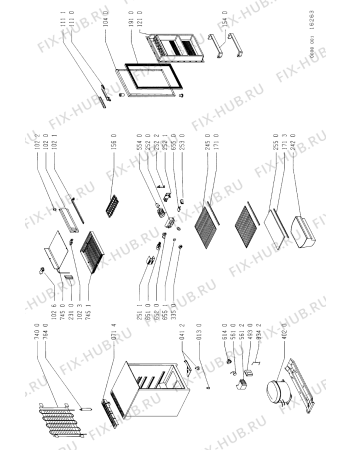 Схема №1 ARL 108 IG/R с изображением Рукоятка для холодильной камеры Whirlpool 481949868407