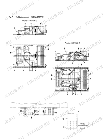 Взрыв-схема холодильника Carrier PRACTOR1585G - Схема узла Condenser