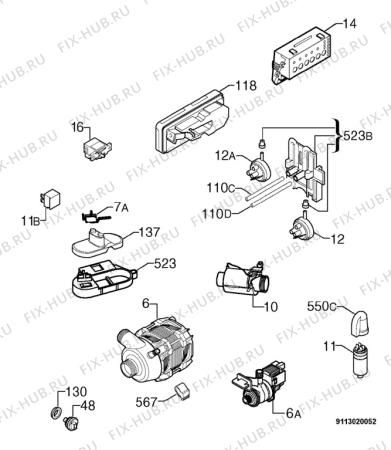 Взрыв-схема посудомоечной машины Aeg Electrolux F43480I-D - Схема узла Electrical equipment 268