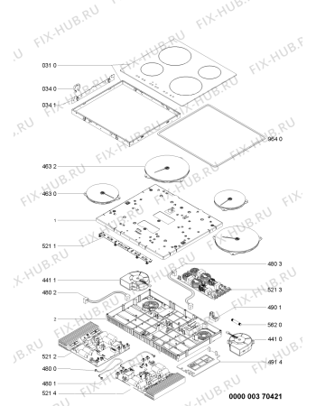 Схема №1 ETI 6646 NE с изображением Панель для электропечи Whirlpool 480121101239