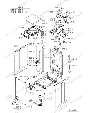 Схема №1 AWT 2261/1 с изображением Обшивка для стиральной машины Whirlpool 481245213378