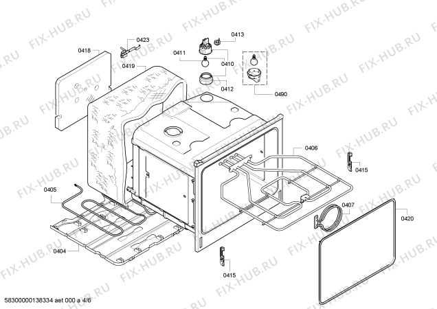 Схема №1 E14M42B0 с изображением Переключатель для плиты (духовки) Bosch 00614070