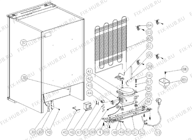 Взрыв-схема холодильника Upo R85F   -118L white (342102, RS-15DR4SA) - Схема узла 03