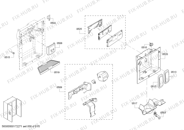 Схема №1 T48BD820NS с изображением Скоба для посудомойки Bosch 00746975