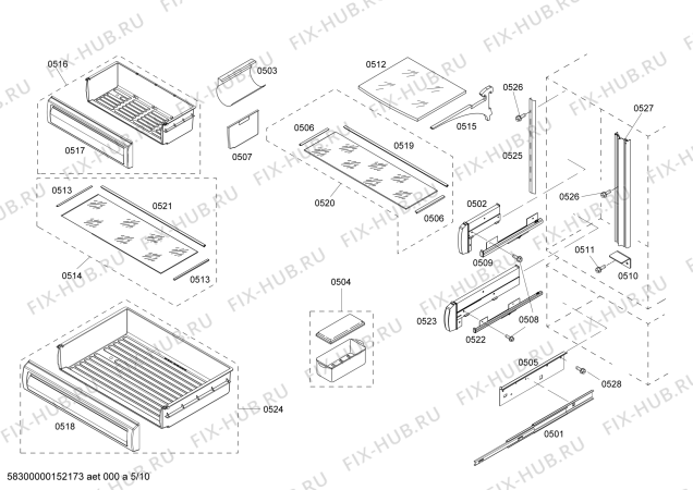 Схема №1 KBULT3671A с изображением Декоративная рамка для посудомойки Bosch 00472172