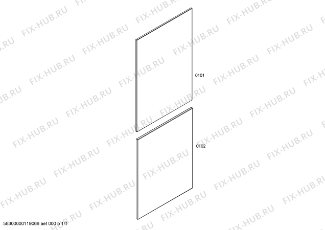Схема №1 BOSS362D10 с изображением Внешняя дверь для холодильника Bosch 00605796