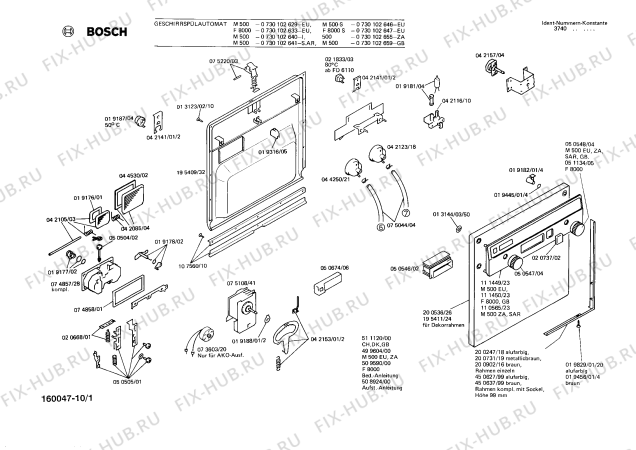 Схема №1 0730101604 G600 с изображением Преобразователь Bosch 00080463