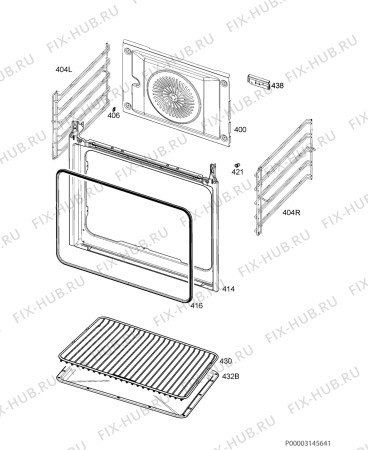 Взрыв-схема плиты (духовки) Zanussi ZOU30603XU - Схема узла Oven