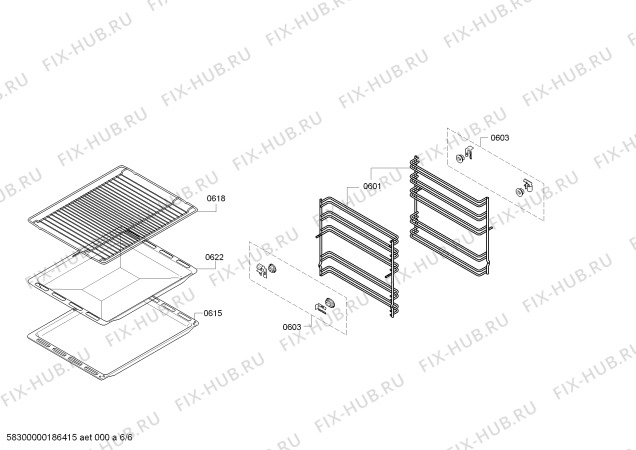 Взрыв-схема плиты (духовки) Siemens HB21AB521K - Схема узла 06