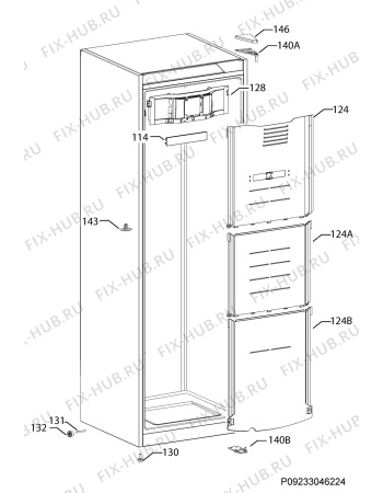 Взрыв-схема холодильника Electrolux ERE3986MFW - Схема узла Housing 001