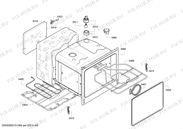 Схема №1 B14M62W3FR с изображением Панель управления для духового шкафа Bosch 00671476