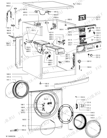 Схема №1 MFW0710DWT с изображением Рукоятка для стиральной машины Whirlpool 481010467639