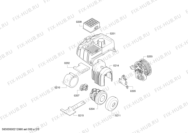 Схема №1 BGLS4FAM Cosyy'y ProFamily с изображением Крышка для пылесоса Bosch 11024395