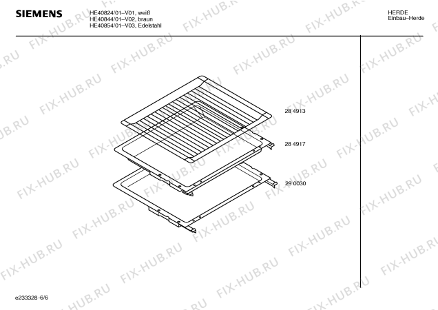 Схема №1 HE40855 с изображением Инструкция по эксплуатации для плиты (духовки) Siemens 00526223
