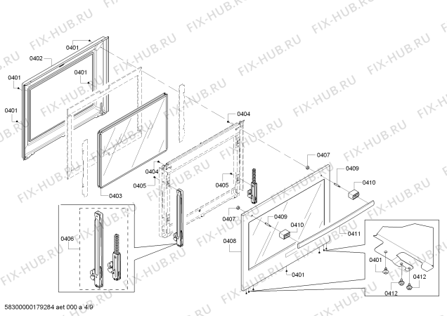 Взрыв-схема плиты (духовки) Bosch HBLP651UC Bosch - Схема узла 05