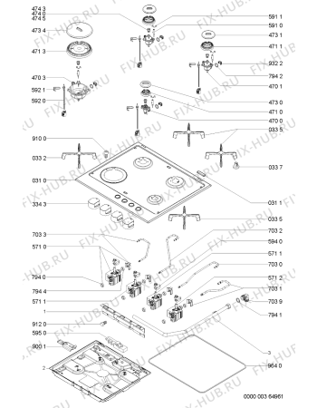 Схема №1 AKT 657/IX с изображением Втулка для электропечи Whirlpool 481244039563