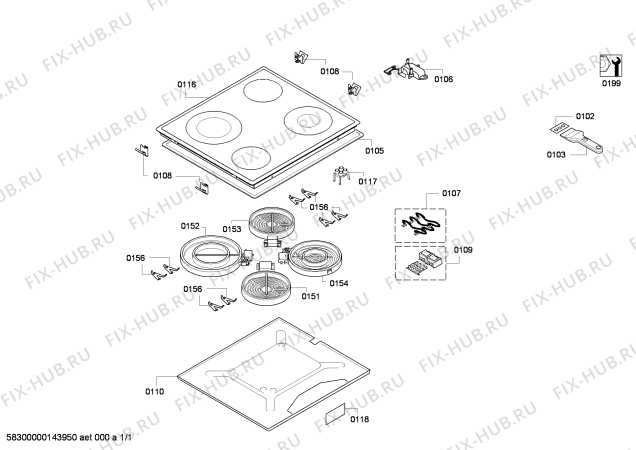 Схема №1 BRD642G02 с изображением Стеклокерамика для плиты (духовки) Bosch 00684430