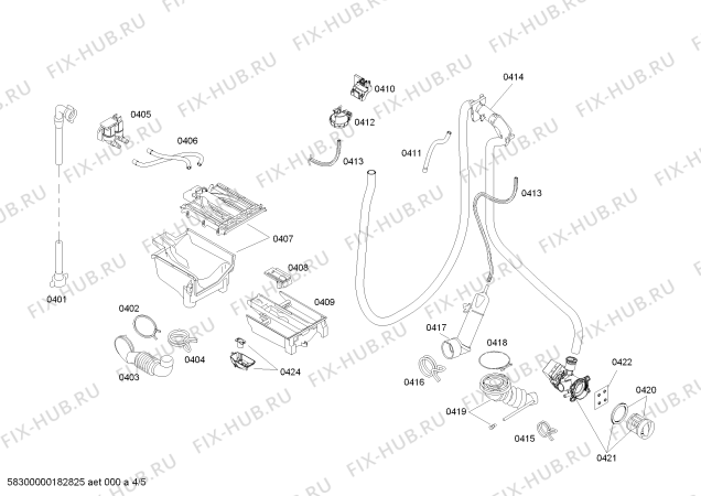 Схема №1 WLK242681W Maxx 6.2 с изображением Корпус для стиральной машины Siemens 00713958